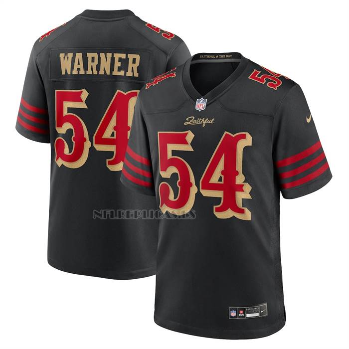 Camiseta NFL Game San Francisco 49ers Fred Warner 2025 Rivalries Collection Negro